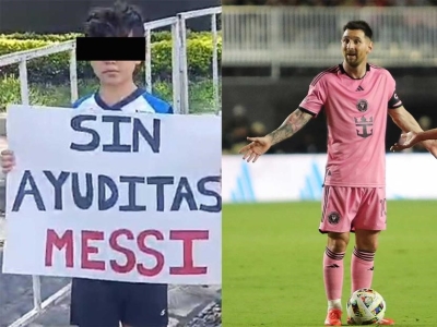 ‘Sin ayuditas’, le pide pequeño aficionado de Monterrey a Messi para el partido del miércoles contra Rayados