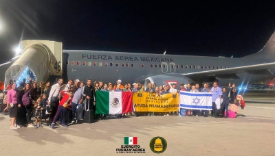 Fuerza Aérea Mexicana rescata de la Guerra Israel-Palestina a 284 mexicanos; regresan a México sanos y salvos