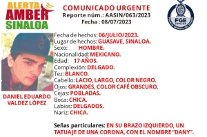 Buscan a Daniel Eduardo, de 17 años; desapareció en Guasave