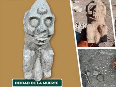 INAH revela hallazgo de &#039;Deidad de la Muerte&#039; en tramo 7 del Tren Maya