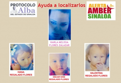 Buscan en Culiacán a Karla Melissa y sus tres hijos
