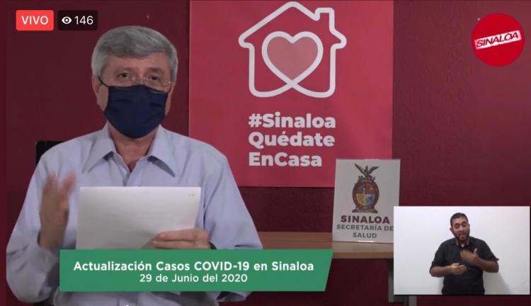 Sinaloa suma 1,257 defunciones por COVID-19; hay 8,132 casos confirmados