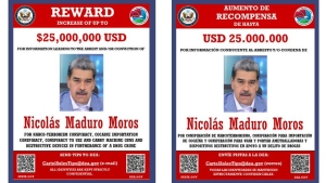DEA anuncia recompensa de $25 millones de d&oacute;lares por la captura de Nicol&aacute;s Maduro