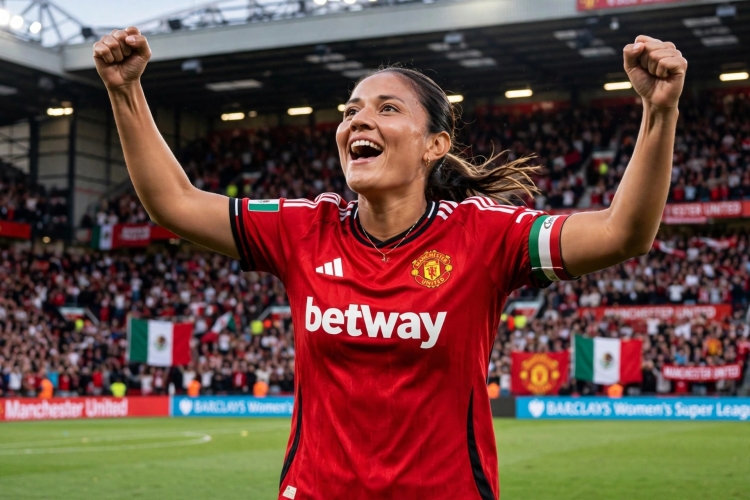 &iexcl;Hist&oacute;rica! Mexicana Rebeca Bernal al Manchester United