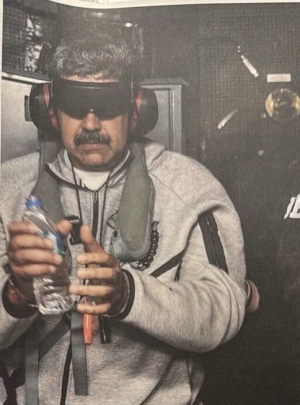 Divulg&oacute; el Presidente Donald Trump primera imagen de Nicol&aacute;s Maduro en el USS Iwo Jimma