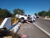Tres heridos graves en choque de camioneta y auto en carretera, al sur de Culiac&aacute;n