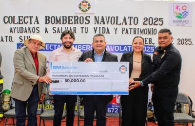 Inicia la colecta de Bomberos de Navolato &quot;Ayúdanos a salvar tu vida y patrimonio&quot;; alcalde Jorge Bojórquez anuncia apoyo mensual para institución