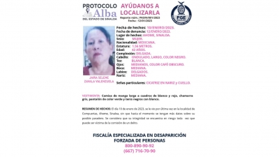 Se activ&oacute; el Protocolo Alba para localizar a Jaira Selene que fue vista por &uacute;ltima vez en la localidad de Compuertas en Ahome