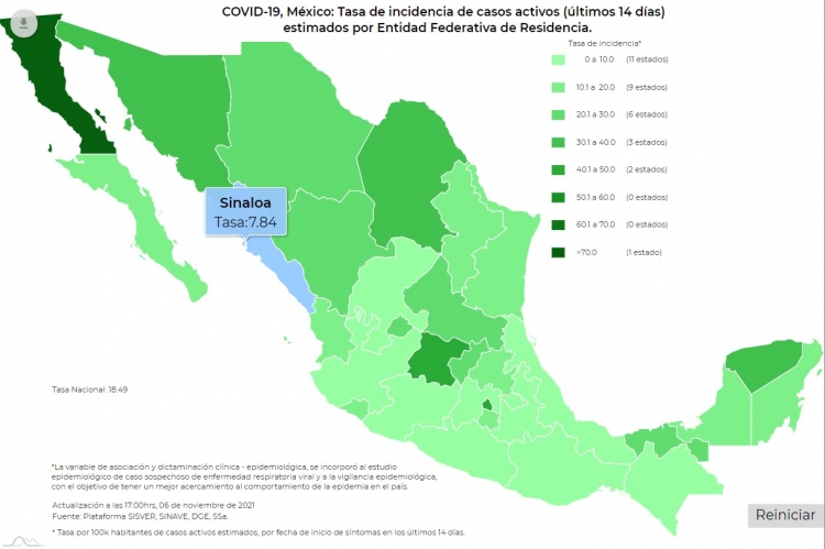 M&eacute;xico registr&oacute; 3.574 casos de contagios de Covid-19
