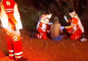 Un hombre al que le fue provocado traumatismo craneoencef&aacute;lico fue auxiliado por rescatistas tras ser abandonado en un camino que va a La Primavera