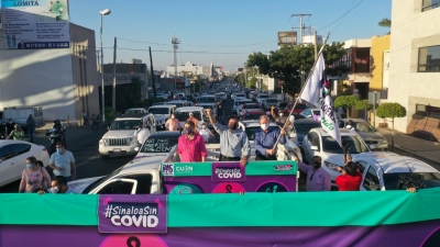 Con caravanas de veh&iacute;culos esta tarde, promueven Morena y PAS la consulta popular del domingo