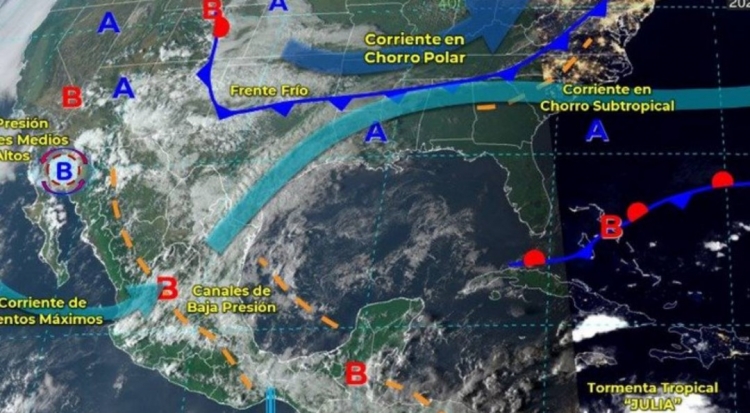 Clima para hoy s&aacute;bado 08 de octubre de 2022: se prev&eacute;n lluvias muy fuertes en regiones de Chihuahua, Tamaulipas y Veracruz