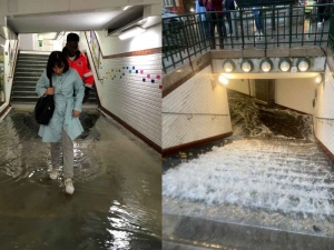 Lluvias torrenciales colapsan varias estaciones del Metro de París