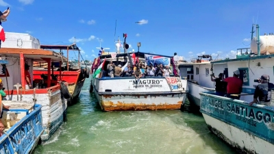 Pese a presi&oacute;n y bloqueo de EEUU, zarp&oacute; de M&eacute;xico buque con ayuda humanitaria a Cuba
