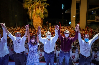 Celebr&oacute; RRM con la militancia la contundente victoria a la gubernatura de Sinaloa