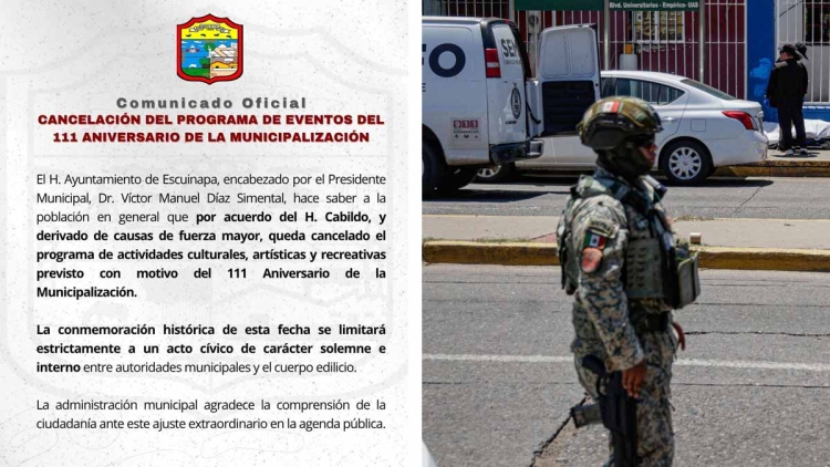 Violencia en Sinaloa fuerza la cancelaci&oacute;n de los festejos de municipalizaci&oacute;n de Escuinapa