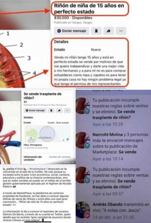 &lsquo;Ri&ntilde;&oacute;n de ni&ntilde;a de 15 a&ntilde;os en perfecto estado&rsquo;; cae mujer por venta de &oacute;rganos.