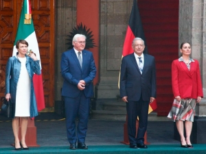 Recibe L&oacute;pez Obrador al presidente de Alemania en Palacio Nacional
