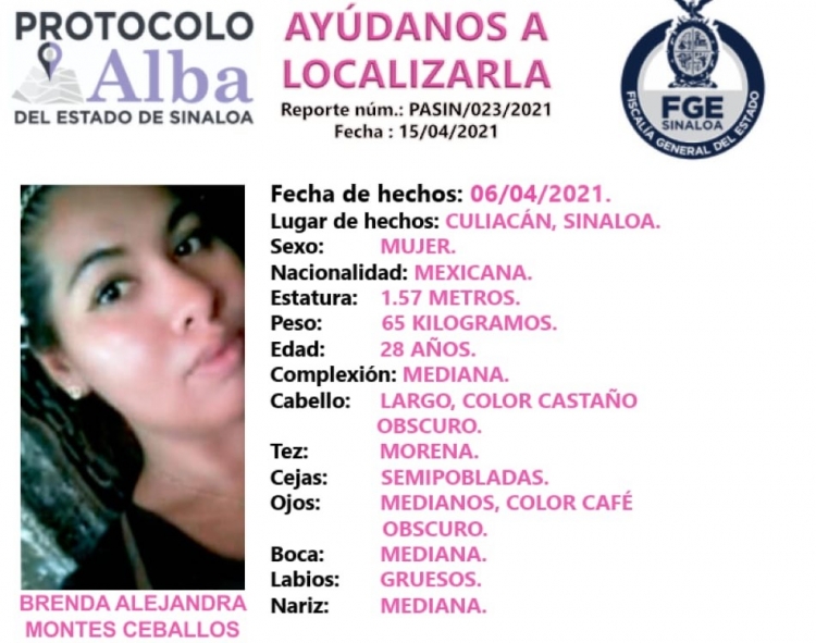 Cumple diez días desaparecida Brenda Alejandra, de la colonia Nueva Galicia, Culiacán