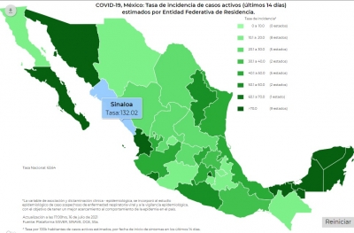 M&eacute;xico acumul&oacute; un total de 236 mil 015 casos de fallecimientos