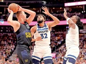 Timberwolves somete al campe&oacute;n Nuggets por 106-80 y se lleva tambi&eacute;n el 2do juego de las Semifinales del Oeste