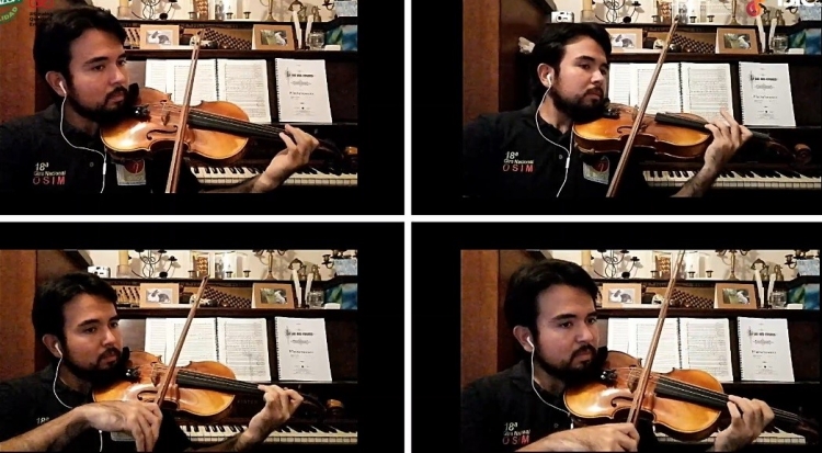 Jacob Tapia interpreta cuarteto para violines de Telemann, en ISIC desde Casa