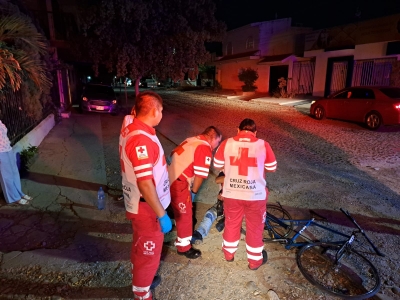 Atropellan a ciclista y resulta herido, en accidente ocurrido en la colonia Margarita