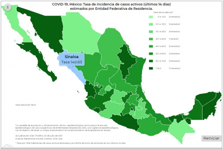 México reportó 16,244 nuevos contagios del virus covid-19