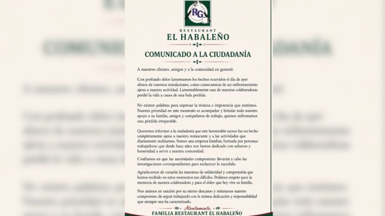 &nbsp;El Habale&ntilde;o expresa duelo por muerte de trabajadora y pide respeto para su familia