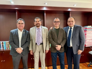 Encabeza el Rector Jes&uacute;s Madue&ntilde;a productiva reuni&oacute;n con funcionarios federales de la SEP