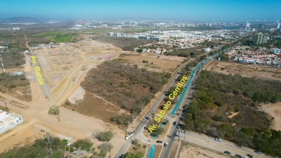 Habilitan Avenida de la Bahía en la zona de Cerritos, para desfogar tráfico en Mazatlán
