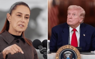 Sheinbaum contesta a cr&iacute;tica de Trump hacia el Gobierno mexicano de no permitir la entrada de fuerzas estadounidenses para combatir a c&aacute;rteles