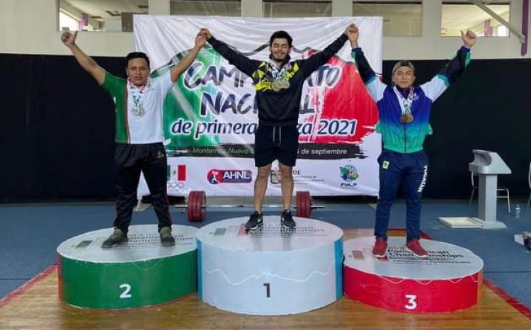 Olímpico sinaloense Adán Cárdenas ganó tres oros en Nacional de Halterofilia