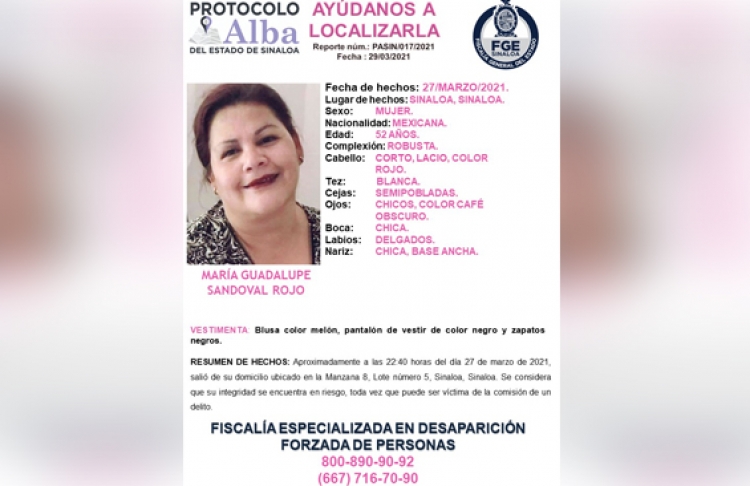 Desaparece María Guadalupe en Sinaloa de Leyva, ¡ayuda a encontrarla!