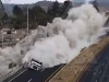 Aparatosa volcadura sufre tractocami&oacute;n en la carretera M&eacute;xico-Veracruz