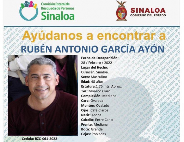 Cunde el desespero en familia de Rubén Antonio; cumple 24 días desaparecido en Culiacán