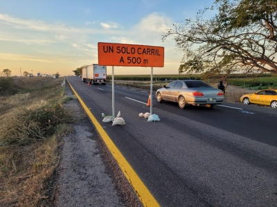 Cierran por precauci&oacute;n un tramo de la autopista Culiac&aacute;n- Mazatl&aacute;n