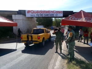 Instalan filtros sanitarios en accesos a Guam&uacute;chil y comunidades