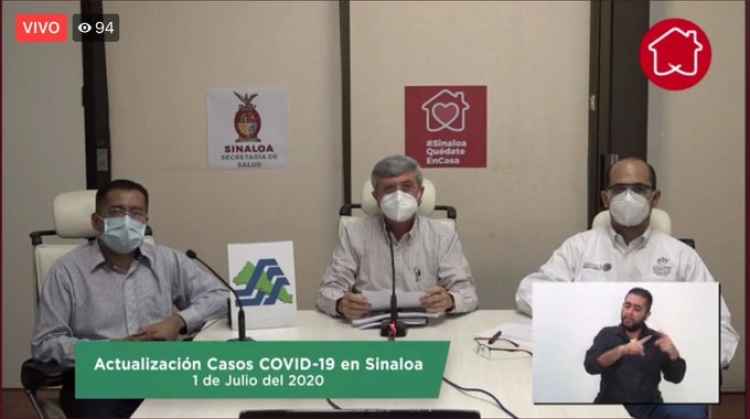 Sinaloa suma 1,331 defunciones por COVID-19; hay 8,456 casos confirmados