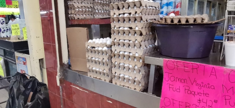 Se incrementa el huevo en el mercado Municipal