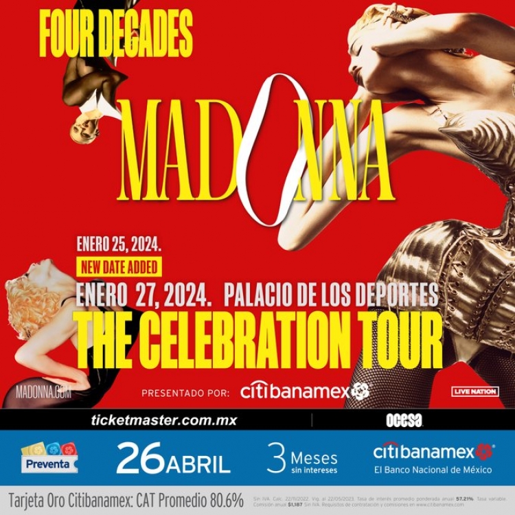 &iexcl;Madonna abre segunda fecha en M&eacute;xico! Te explicamos cu&aacute;ndo salen a la venta los boletos