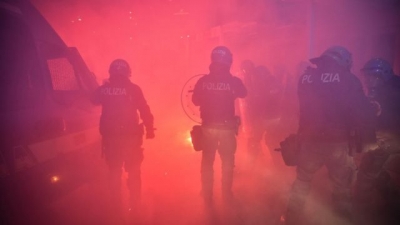 Protestas en Italia por restricciones ante coronavirus