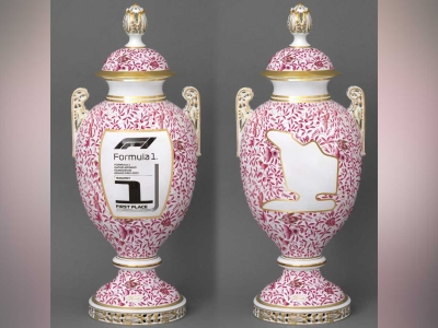 Revelan trofeos de porcelana que dar&aacute;n a los tres primeros lugares en el GP de Hungr&iacute;a