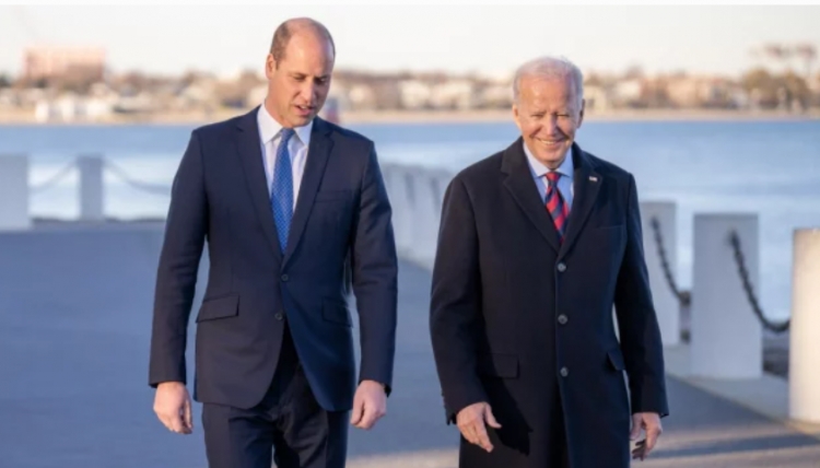 El príncipe William se reúne con Biden en Boston para hablar sobre el clima