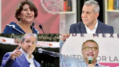 Presentan primeros finalistas de Morena en el Edomex: Delfina G&oacute;mez e Higinio Mart&iacute;nez encabezan lista