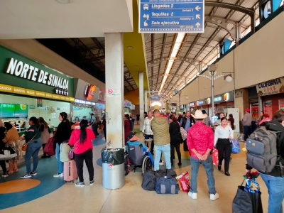 Aumenta afluencia de pasaje Central de Autobuses por fechas decembrinas