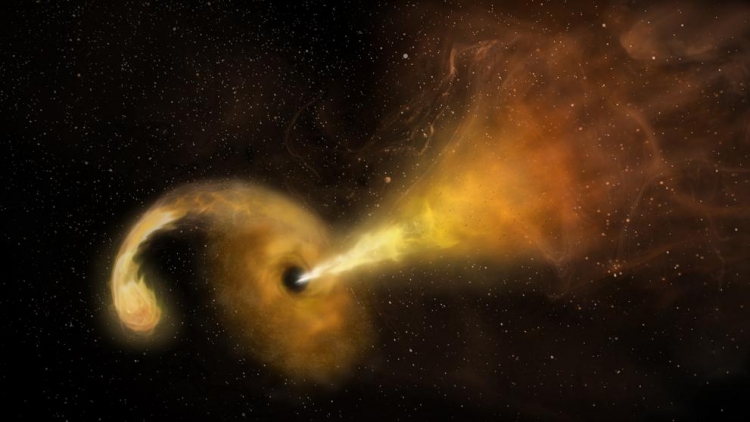 Un grupo de astrónomos detectan a un agujero negro devorándose una estrella