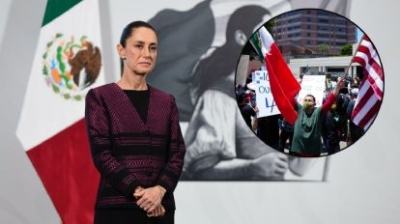 Sheinbaum reitera llamado a mexicanos en EEUU a movilizarse de forma pacífica