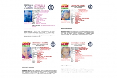 Alerta por desaparici&oacute;n de Karla Melissa de 30 a&ntilde;os de edad, de sus hijas y su hijo en Culiac&aacute;n