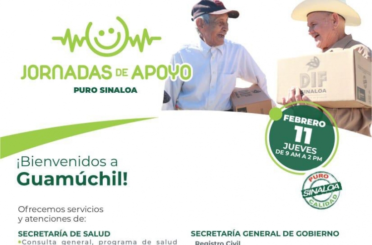 Llegarán las Jornadas de Apoyo Puro Sinaloa a Guamúchil